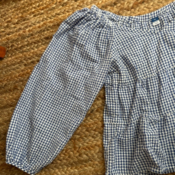 Old Navy XS Blue & White Gingham Puff Sleeve Blouse - Picture 3 of 4